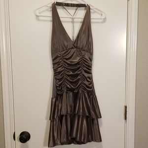 Taupe halter top dress
